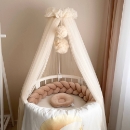 Set lenjerie Patut bebe din 6 piese, Ursulet crem (15)